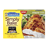 Gorton's Simply Bake tilapia signature seasoning, bake perfect oven bags, 2 individually pouched fish fillets Full-Size Picture